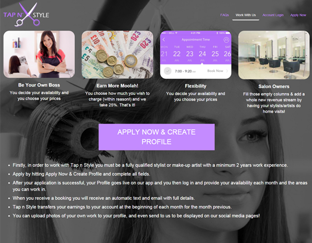 Beauty Artist Directory Website